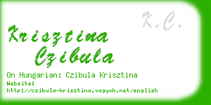 krisztina czibula business card